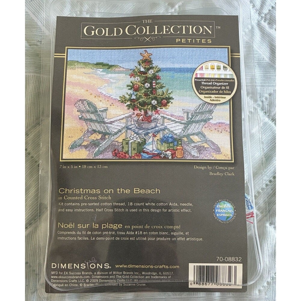 Dimensions The Gold Collection Petite Christmas On The Beach Cross Stitch Kit